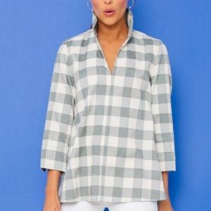 Tuckernuck sage gingham top